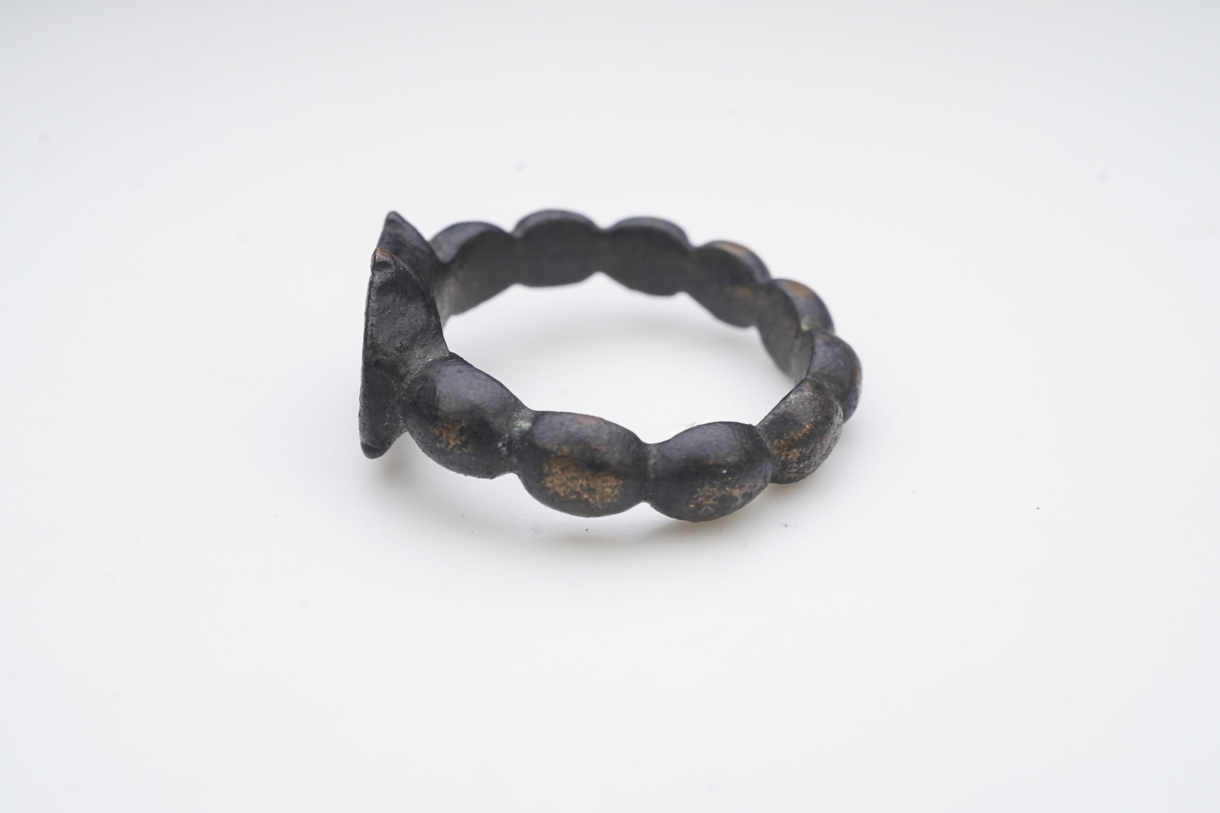 A Tudor bronze 'decade' ring, England, circa 1500